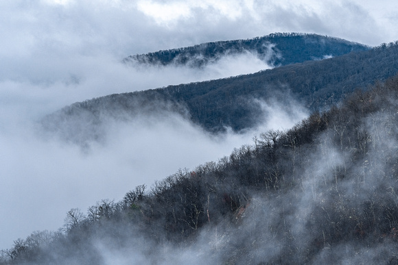 Valley in the clouds at Pinnacles Overlook, Shenandoah NP