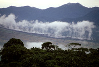 Steam fissures on flank of Arenal Volcano