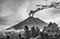 Arenal Volcano; steam vent eruption