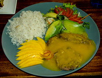 Red snapper in mango sauce