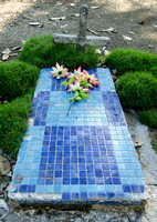 Tiled gravesite