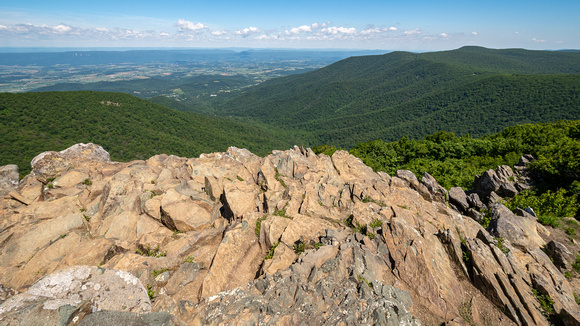 View from Hawksbill Mountain summit, Shenandoah NP