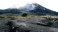 1992 Arenal eruption; steam vents on slope