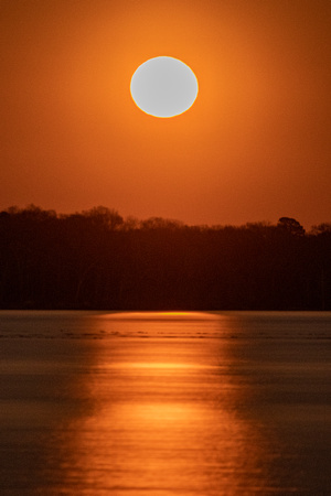 February full moon rising, Jordan Point - Hopewell