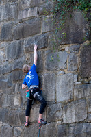 Climber on the RVA Climbing Wall, Richmond