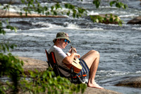 Riverside serenader at Pony Pasture Rapids, James River - Richmond Love is the bridge between you and everything. – Rumi
