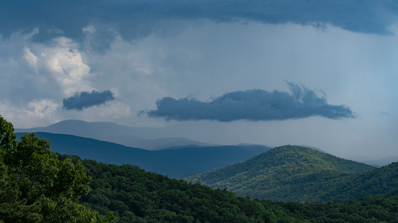 Rain cloud over southern hills