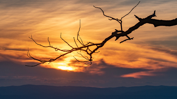 Sunset silhouette at Horsehead Overlook, Shenandoah NP