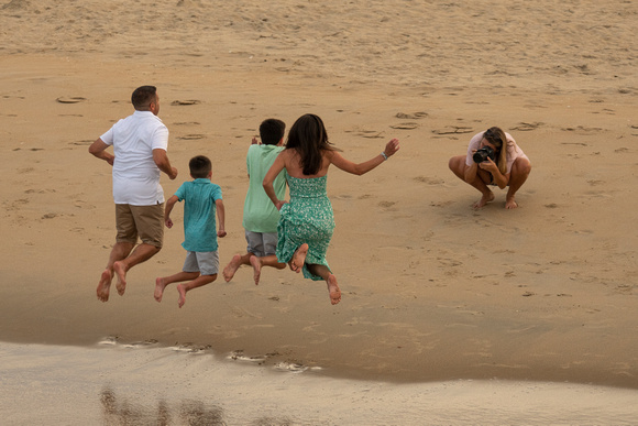 Family photo session on Sandbridge Beach