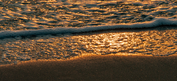 Shoreline sunrise details