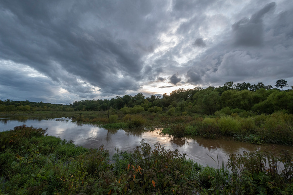Storm clouds over Tuckahoe Creek, Henrico