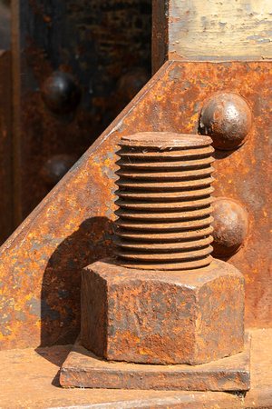 Railroad girder nut and bolt