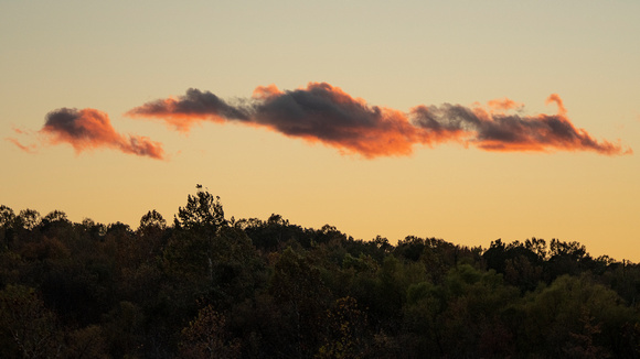 Afterglow cloudscape over Tuckahoe Creek, Henrico
