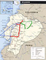 Ecuador political map and our itinerary