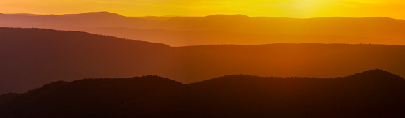 Stacked hills panorama from Hazeltop Mountain Overlook, Shenandoah National Park