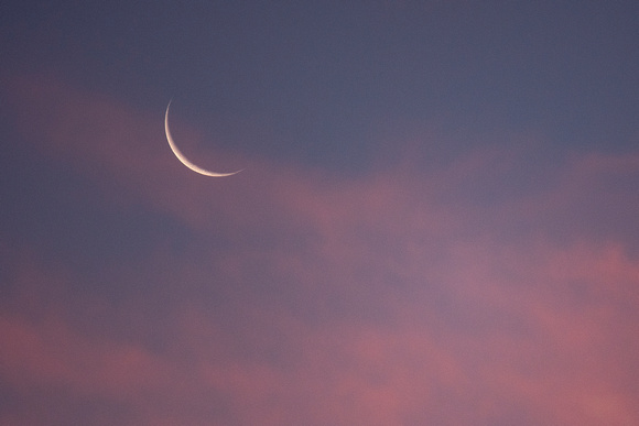 Crescent Moon from Big Meadows, Shenandoah National Park
