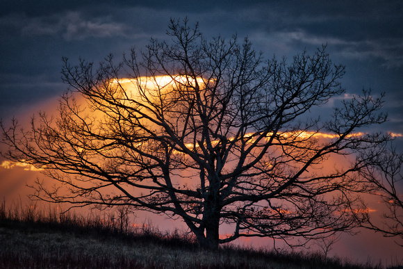 Fiery sunset at Big Meadows, Shenandoah NP